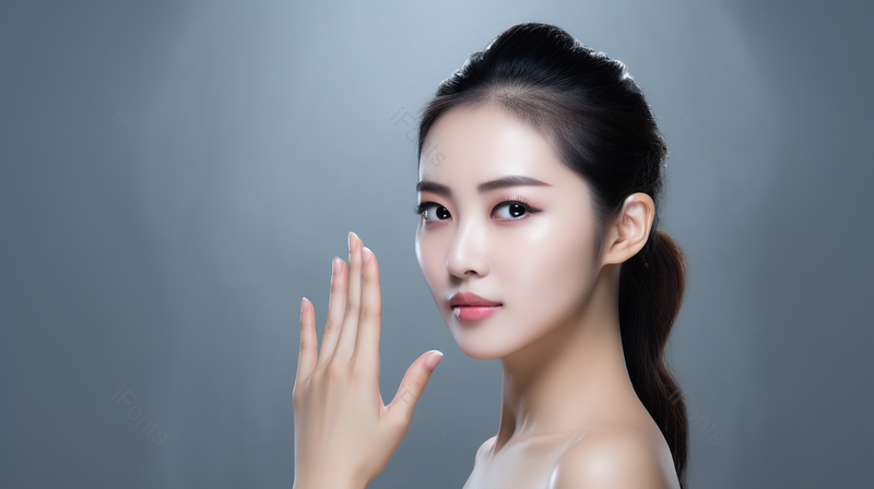 女子手部,脸部,颈部侧脸展示,高清,摄影图,摄影图片,图片大全,摄影图免费下载